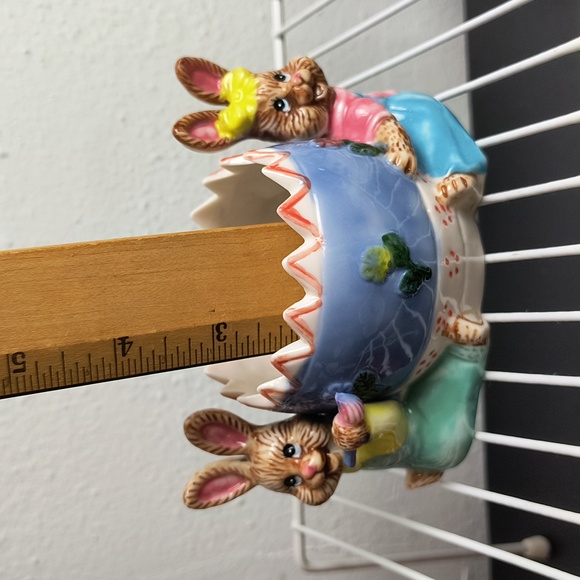 Easter Bunny Candy Nut Dish Ceramic - Picture 8 of 8